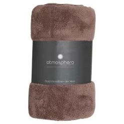 ATMOSPHERA, CRATEUR D'INTRIEUR Plaid Déco "Microfibre" 130x180cm Taupe 7 ATMOSPHERA, CRATEUR D'INTRIEUR Plaid Déco "Microfibre" 130x180cm Taupe -Plaid et couverture Soldes 33651916 3