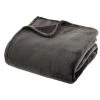 ATMOSPHERA, CRATEUR D'INTRIEUR Plaid Doux Uni "Flanel" 180x230cm Gris Foncé -Plaid et couverture Soldes 33653313 1