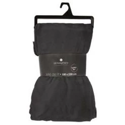 ATMOSPHERA, CRATEUR D'INTRIEUR Plaid Doux Uni "Flanel" 180x230cm Gris Foncé -Plaid et couverture Soldes 33653313 3