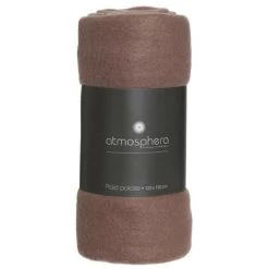 ATMOSPHERA, CRŽATEUR D'INTŽRIEUR Plaid Polaire Taupe 125x150cm -Plaid et couverture Soldes 33654856 3