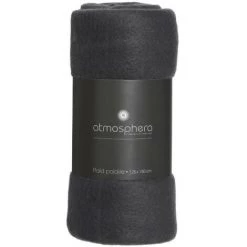 ATMOSPHERA, CRATEUR D'INTRIEUR Plaid Polaire Gris Foncé 125x150cm -Plaid et couverture Soldes 33655808 3