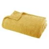 ATMOSPHERA, CRATEUR D'INTRIEUR Plaid Doux Uni "Andrew" 125x150cm Ocre -Plaid et couverture Soldes 33655920 1