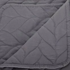 ATMOSPHERA, CRATEUR D'INTRIEUR Dessus De Lit & 2 Taies "Tréssé" 240x260cm Gris Foncé -Plaid et couverture Soldes 33656204 5