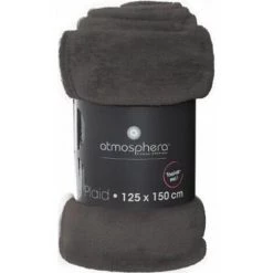 ATMOSPHERA, CRATEUR D'INTRIEUR Plaid Doux Uni "Flanel" 125x150cm Gris Foncé 7 ATMOSPHERA, CRATEUR D'INTRIEUR Plaid Doux Uni "Flanel" 125x150cm Gris Foncé -Plaid et couverture Soldes 33656365 3