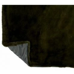 Paris Prix - Plaid Imitation Fourrure "cutie" 130x180cm Vert Kaki -Plaid et couverture Soldes 33662893 4