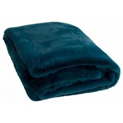 Paris Prix - Plaid Imitation Fourrure "cutie Ii" 130x180cm Bleu