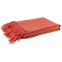 Paris Prix - Plaid Déco à Pompons "terwin" 130x170cm Rose