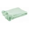 Paris Prix - Plaid à Pompons "blanket" 130x170cm Vert Clair -Plaid et couverture Soldes 33663965 1