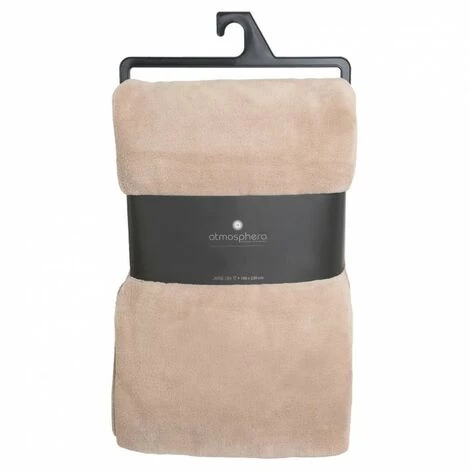 ATMOSPHERA, CRATEUR D'INTRIEUR Plaid Microfibre "Doa" 180x230cm Lin 5 ATMOSPHERA, CRATEUR D'INTRIEUR Plaid Microfibre "Doa" 180x230cm Lin – Image 3