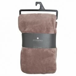 ATMOSPHERA, CRŽATEUR D'INTŽRIEUR Plaid Microfibre "Doa" 180x230cm Taupe -Plaid et couverture Soldes 33669443 3