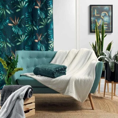 Paris Prix - Plaid Motif Jacquard "zema" 125x150cm Naturel 6 Paris Prix - Plaid Motif Jacquard "zema" 125x150cm Naturel – Image 4