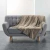 Paris Prix - Plaid Uni En Flanelle "flanou" 180x220cm Taupe -Plaid et couverture Soldes 33671043 1