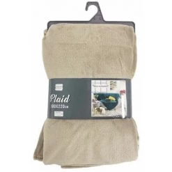 Paris Prix - Plaid Uni En Flanelle "flanou" 180x220cm Taupe -Plaid et couverture Soldes 33671043 3
