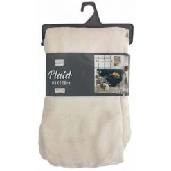 Paris Prix - Plaid Uni En Flanelle "flanou" 180x220cm Naturel -Plaid et couverture Soldes 33671331 3