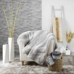 Paris Prix - Plaid Imitation Fourrure "cougar" 125x150cm Naturel -Plaid et couverture Soldes 33671764 3