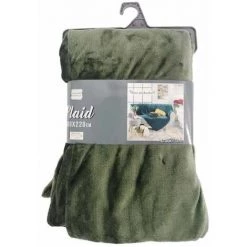 Paris Prix - Plaid Uni En Flanelle "flanou" 180x220cm Kaki -Plaid et couverture Soldes 33671878 3