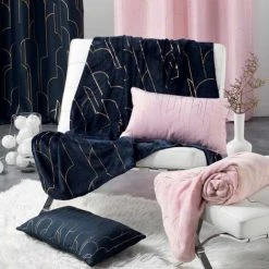 Paris Prix - Plaid Imprimé "domea" 125x150cm Bleu 7 Paris Prix - Plaid Imprimé "domea" 125x150cm Bleu -Plaid et couverture Soldes 33672032 3