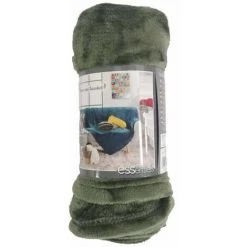 Paris Prix - Plaid Uni En Flanelle "flanou" 125x150cm Kaki -Plaid et couverture Soldes 33672109 3