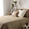 Paris Prix - Couvre-lit "fileo" 180x220cm Taupe -Plaid et couverture Soldes 33672150 1