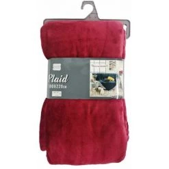 Paris Prix - Plaid Uni En Flanelle "flanou" 180x220cm Carmin -Plaid et couverture Soldes 33672387 3