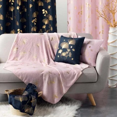 Paris Prix - Plaid Imprimé "bloomy" 125x150cm Bleu 5 Paris Prix - Plaid Imprimé "bloomy" 125x150cm Bleu – Image 3