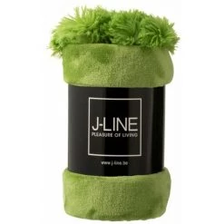 Paris Prix - Plaid Déco à Pompons "polyes" 130x170cm Vert Gazon -Plaid et couverture Soldes 33675223 3