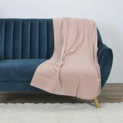 Paris Prix - Plaid Polaire Uni "grog" 125x150cm Rose -Plaid et couverture Soldes 33675416 3