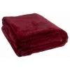 Paris Prix - Plaid Imitation Fourrure "cutie" 130x180cm Bordeaux -Plaid et couverture Soldes 33675726 1