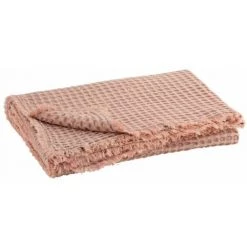 Paris Prix - Plaid Déco "gaufré" 130x170cm Rose Clair