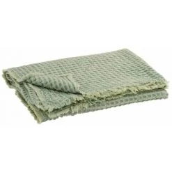 Paris Prix - Plaid Déco "gaufré" 130x170cm Vert Clair