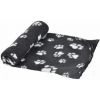 Paris Prix - Plaid Polaire Pour Chien "pattes" 100cm Noir -Plaid et couverture Soldes 33705352 1