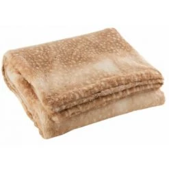 Paris Prix - Plaid Déco "bambi" 130x175cm Naturel