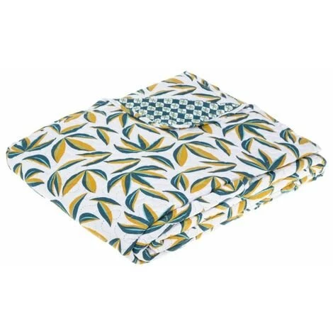 ATMOSPHERA, CRATEUR D'INTRIEUR Dessus De Lit Imprimé "Bando" 220x240cm Bleu Canard 3 ATMOSPHERA, CRATEUR D'INTRIEUR Dessus De Lit Imprimé "Bando" 220x240cm Bleu Canard