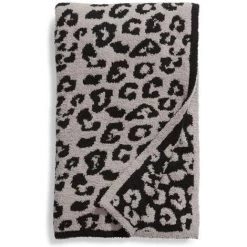 PERLE RARE Couverture En Laine Couverture Tricotée Plus Couverture Jacquard Tricotée En Velours Couverture Léopard