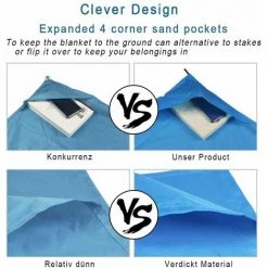 LangRay Couverture De Pique-nique Compacte 210 X 200 Cm, Couverture De Pique-nique, Couverture De Pique-nique étanche Pique-nique Tapis De Pique-nique, Plafond De Plage Nylon Doux Et Rapide - Idéal Pour Voyager, Randonnée Et Festivals 9 LangRay Couverture De Pique-nique Compacte 210 X 200 Cm, Couverture De Pique-nique, Couverture De Pique-nique étanche Pique-nique Tapis De Pique-nique, Plafond De Plage Nylon Doux Et Rapide - Idéal Pour Voyager, Randonnée Et Festivals -Plaid et couverture Soldes 33927615 3