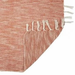 Paris Prix - Plaid à Franges "bicolore" 120x150cm Naturel & Rouille -Plaid et couverture Soldes 34160120 3