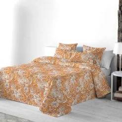 NAF NAF Couvre-lit WILD Orange 180x270 Cm - Orange -Plaid et couverture Soldes 34558773 4