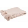 Paris Prix - Plaid à Pompons "blanket" 130x170cm Rose Clair 1 Paris Prix - Plaid à Pompons "blanket" 130x170cm Rose Clair -Plaid et couverture Soldes 34623943 1