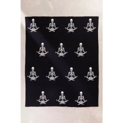 Couverture Plaid En Coton Sally SKLUM Coton - Blanc - Noir -Plaid et couverture Soldes 34641451 3