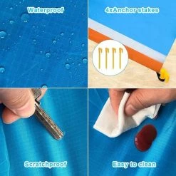 DIYOZZY Couverture De Plage, Couvertures De Pique-nique Surdimensionnées, Tapis De Plage Sans Sable 79 "X 83" Adapté Pour 4-7 Adultes, Tapis De Pique-nique Léger Et Imperméable Pour Les Voyages, Le Camping, La Randonnée -Plaid et couverture Soldes 34742963 2