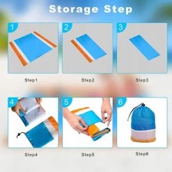 DIYOZZY Couverture De Plage, Couvertures De Pique-nique Surdimensionnées, Tapis De Plage Sans Sable 79 "X 83" Adapté Pour 4-7 Adultes, Tapis De Pique-nique Léger Et Imperméable Pour Les Voyages, Le Camping, La Randonnée -Plaid et couverture Soldes 34742963 4