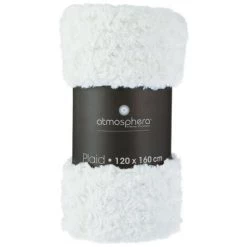 ATMOSPHERA, CRŽATEUR D'INTŽRIEUR Plaid Imitation Fourrure "Bouclée" 120x160cm Écru -Plaid et couverture Soldes 34745286 3