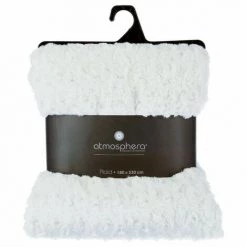 ATMOSPHERA, CRATEUR D'INTRIEUR Plaid Imitation Fourrure "Bouclée" 180x230cm Écru -Plaid et couverture Soldes 34745287 3