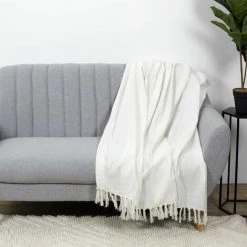 Paris Prix - Jeté De Canapé "gaufré" 130x160cm Ivoire -Plaid et couverture Soldes 34842097 4