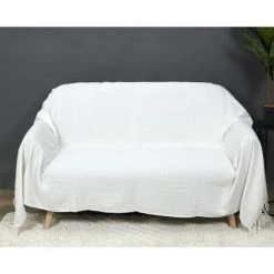 Paris Prix - Jeté De Canapé "gaufré" 170x250cm Ivoire -Plaid et couverture Soldes 34842206 4