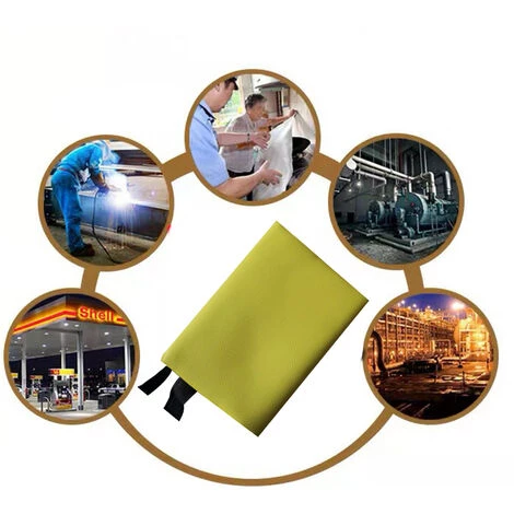 HAPPYSHOPPING Couverture Anti-feu En Silicone De 1 Metre * 1 Metre, Couverture Anti-feu En Fibre De Verre De Silicone Ecologique Jaune 7 HAPPYSHOPPING Couverture Anti-feu En Silicone De 1 Metre * 1 Metre, Couverture Anti-feu En Fibre De Verre De Silicone Ecologique Jaune – Image 5