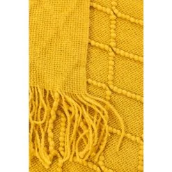 Couverture Plaid Gradd SKLUM Polyester - Moutarde 10 Couverture Plaid Gradd SKLUM Polyester - Moutarde -Plaid et couverture Soldes 34977924 4