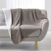 Paris Prix - Plaid Doux "moscou" 125x150cm Taupe -Plaid et couverture Soldes 35114454 1