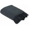 THE HOME DECO FACTORY Jeté De Canapé Gaufré 170x250 Cm Anthracite - Gris Foncé -Plaid et couverture Soldes 35323331 1