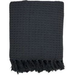 THE HOME DECO FACTORY Jeté De Canapé Gaufré 170x250 Cm Anthracite - Gris Foncé -Plaid et couverture Soldes 35323331 4